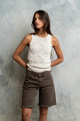 Lottie Knit Tank in Oatmeal