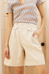 Amelia Bermuda Shorts in Khaki