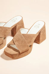 Carmen Platform Heels in Brown