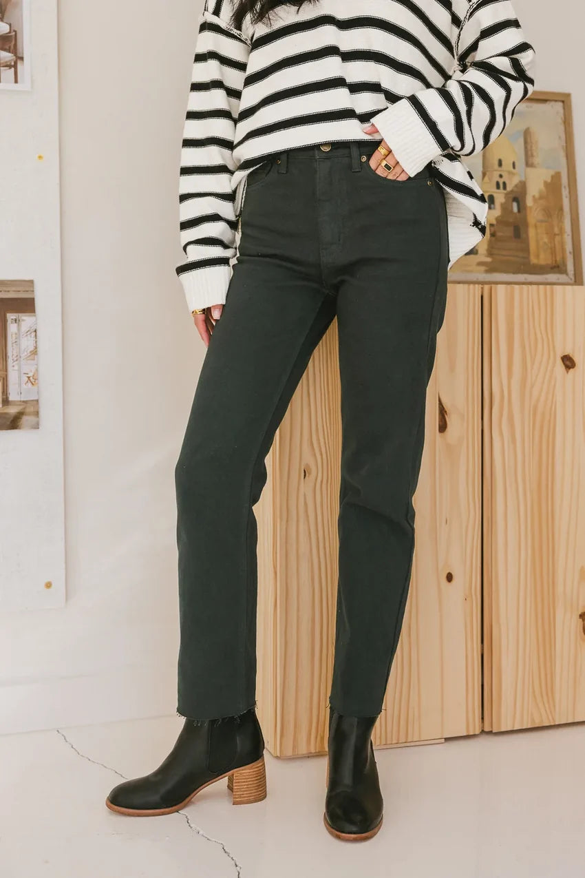 Amara Straight Leg Jeans in Emerald