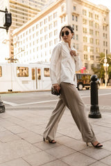 Tobi Wide Leg Pants in Taupe