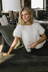 Patton Ruffle Blouse in Cream