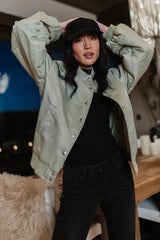 Madilyn Bomber Jacket in Sage