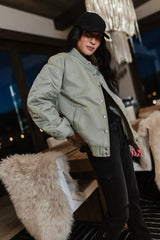 Madilyn Bomber Jacket in Sage