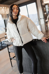 Kai Detachable Sleeve Jacket in Cream