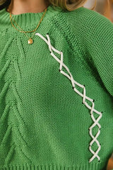 Bella Knit Sweater in Green