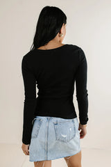 Jayla Knit Top in Black