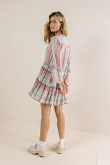 Striped Textured Mini Dress