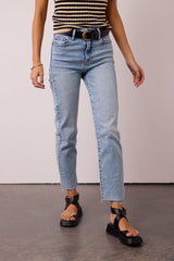 Amelia Straight Leg Jeans in Light Wash