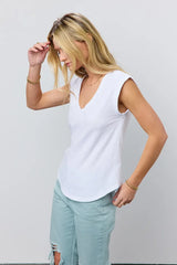 Jaylene Muscle Tee in White