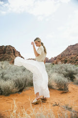 Baylin Tiered Skirt in White