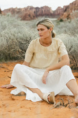 Baylin Tiered Skirt in White