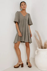 Slow It Down Mini Dress in Sage