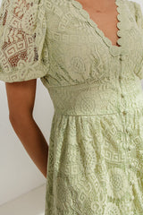 Rowan Lace Dress in Sage