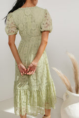 Rowan Lace Dress in Sage
