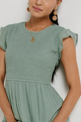 Declan Midi Dress in Sage