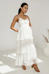 Dani Midi Dress in Ivory