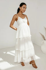 Dani Midi Dress in Ivory