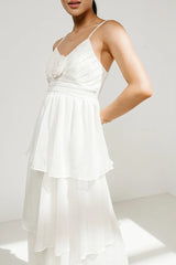 Dani Midi Dress in Ivory