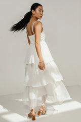 Dani Midi Dress in Ivory