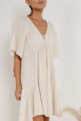 Slow It Down Mini Dress in Cream