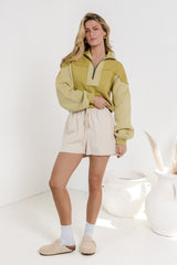 Zeya Half Zip Sweatshirt in Lime