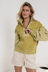 Zeya Half Zip Sweatshirt in Lime