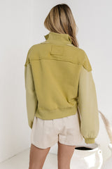Zeya Half Zip Sweatshirt in Lime