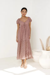 Bailey Lace Dress in Rose
