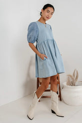 Andra Mini Dress in Blue