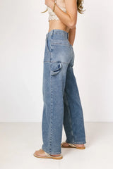 Imani Straight Leg Utility Jeans