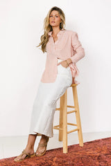 Harley Denim Midi Skirt in Cream