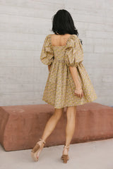 Salem Floral Mini Dress in Mustard