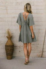 Slow It Down Mini Dress in Sage