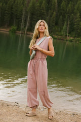 Weekend Warrior Jumpsuit in Pink