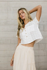 Stacia Textured Button Up