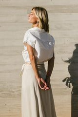 Junie Cinch Waist Button Up