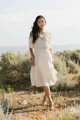 Olivia Faux Smocked Midi Dress