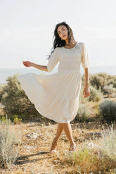Olivia Faux Smocked Midi Dress