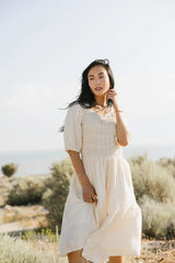 Olivia Faux Smocked Midi Dress