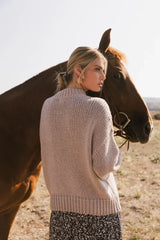 Hartley Floral Sweater in Mocha