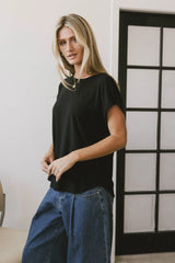 Callie Basic Tee in Black