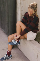 Ozzie Striped Sweater in Red