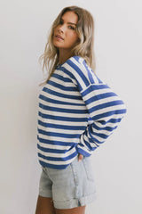 Destinia Striped Top in Blue