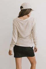 Kamari Striped Top in Clay