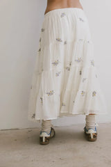Bluebell Embroidered Midi Skirt
