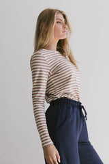 Reggie Striped Top in Brown