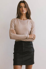 Della Shimmer Top in Mauve