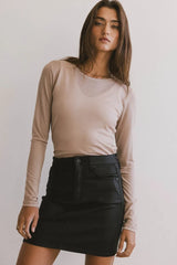 Della Shimmer Top in Mauve