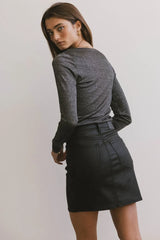 Della Shimmer Top in Black